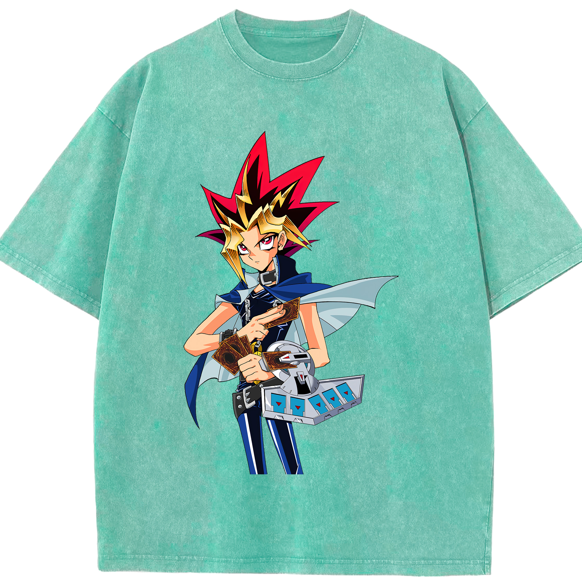 （画像用） 遊☆戯☆王 Yu-Gi-Oh! 綿100% ヴィンテージ風 半袖Tシャツ（フロントプリント）